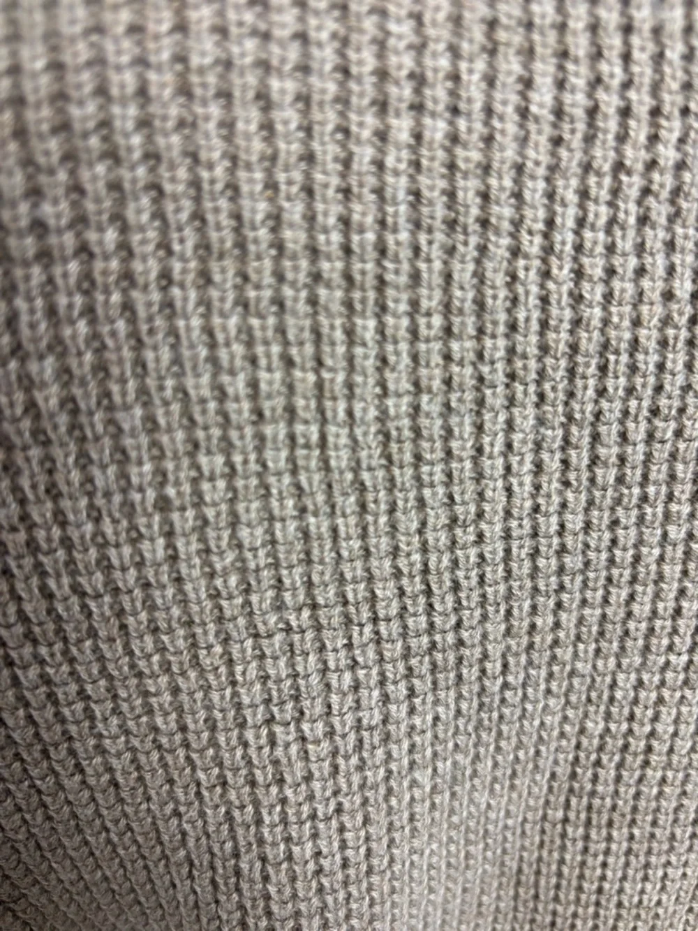 AllSaints Aspen Waffle Texture Crew Neck Ramskull Tan Sweater Size Small